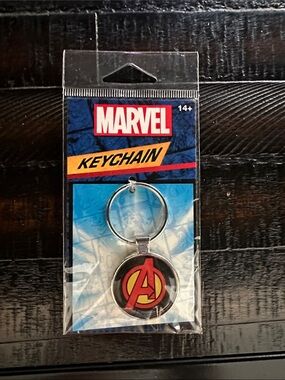 Marvel Black, Red and Yellow Avengers Logo Keychain